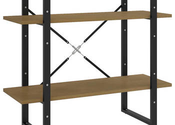 2-poziomowy regał na książki 80x30x70 cm drewno sosnowe WM-806455