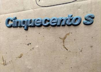 FIAT CINQUECENTO S ZNACZEK EMBLEMAT NAPIS