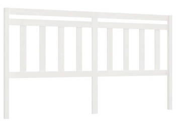 Wezgłowie łóżka białe 206x4x100 cm lite drewno sosnowe WM-814115