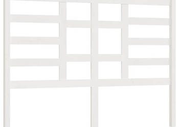 Wezgłowie łóżka białe 126x4x104 cm lite drewno sosnowe WM-818131