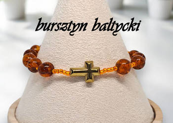 Bransoletka różaniec, dziesiątka różańca, BURSZTYN bałtycki #1007 Bransoletka różaniec, dziesiątka różańca, BURSZTYN bałtycki #1007