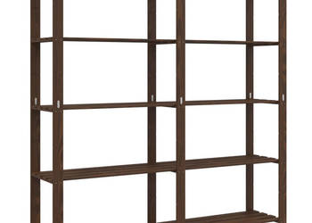 Regał z 5 półkami brązowy 170x38x170 cm lite drewno sosnowe WM-373395