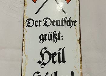 Tablica   ,,Heili Hitler", Emailplakate U. Ott, Weimar