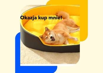Dwustronne luksusowe łóżko dla psa - komfort (gratis)