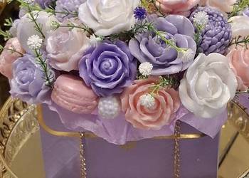 Piekny bukiet z mydła glicerynowego na prezent