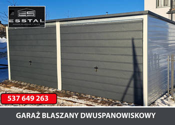 Garaż Blaszany |DWUSTANOWISKOWY - Garaże Blaszane | Wiata | - ESSTAL-