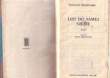 (081) LIST DO SAMEJ SIEBIE (ESEJ) – FRANCOISE MALLET – JORIS