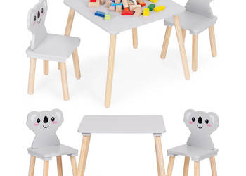 Zestaw mebli dla dzieci stolik + 2 krzesła koala ECOTOYS