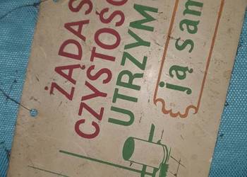 PRL szyld zawieszka obrazek retro szyld blacha: żądasz czystości?