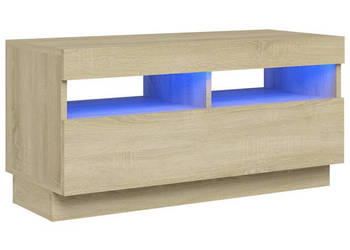 Szafka TV z oświetleniem LED dąb sonoma 80x35x40 cm WM-804448