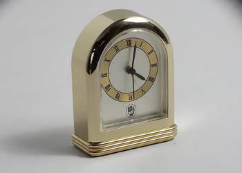 Elegancki, Złoty Zegarek Gabinetowy z Budzikiem DPG Nowa Bateria