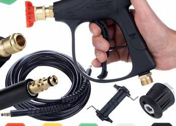 Zestaw Akcesoriów do Myjki Ciśnieniowej | Pistolet 300 bar | 5 Dysz | Wąż…