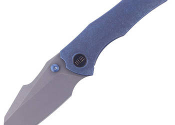 Nóż składany WE Knife High-Fin Blue Titanium, Gray Stonewashed CPM 20CV by…