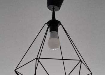 Lampa wisząca LOFT Diament | Czarna | Styl Industrialny