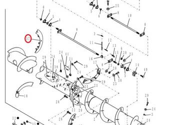 87016021 Gwint ślimaka prawy CASE 2020 CNH