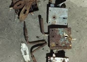 Stare zamki drzwiowe + klamki PRL retro zestaw