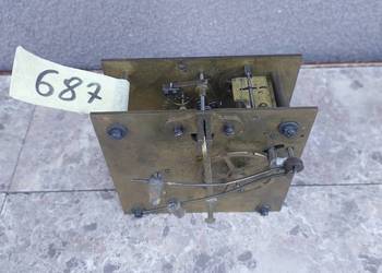 687 Mechanizm starego zegara ściennego Peerless pełna płyta