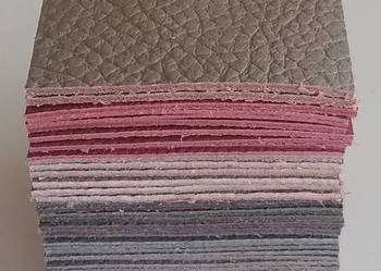 Skóra Kwadrat 6 x 6 cm (50 sztuk) Licowa Włoska Mix kolorów (nr 7)