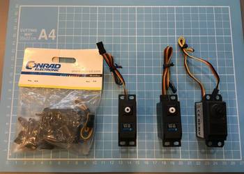 4 szt Serwo: Conrad ES-030 x 3szt + RE3LY AP-RE1AN 1szt.