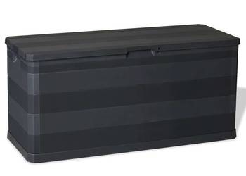 vidaXL Skrzynia ogrodowa, czarna, 117 x 45 x 56 cm(SKU:43708)