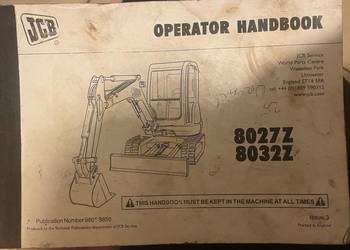 Instrukcja obsługi JCB minikoparka 8027Z 8032Z