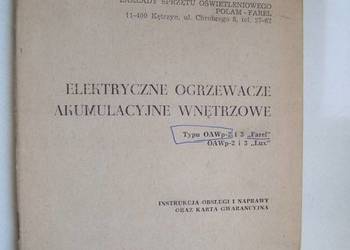 Ogrzewacze wnetrzowe OAWp-2 instrukcja FAREL DTR schemat dokumentacja