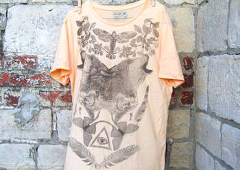 Wilki koszulka,boho koszulka xxl,koszulka z wilkami,wilk tis