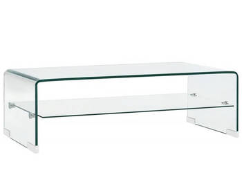 Stolik kawowy przezroczysty 98 x 45 x 31 cm szkło hartowane WM-284745