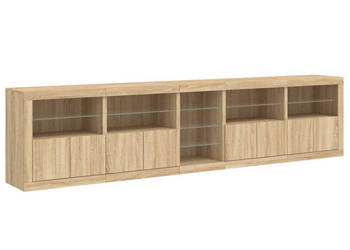 Szafka z oświetleniem LED dąb sonoma 283x37x67 cm WM-3209025