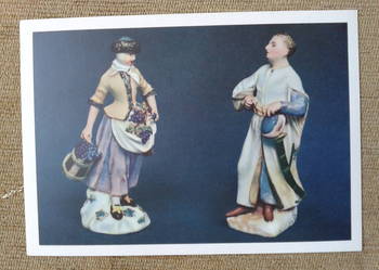 PARA FIGUREK W STROJACH POLSKICH - MEISSEN POŁ. XVIII WIEKU