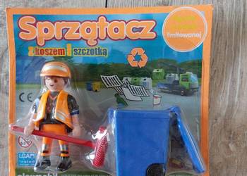 Playmobil sprzątacz z koszem i szczotką