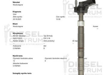 WTRYSKIWACZ BOSCH 0445116035 03L130277C VW 2,0TDi