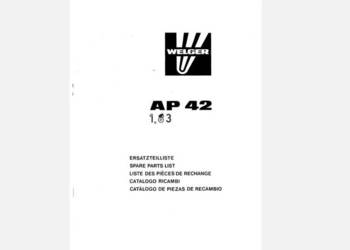 Welger AP42 katalog cześci prasa