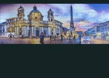 Trefl, puzzle, panormiczne Piazza Navona, Rzym, 500