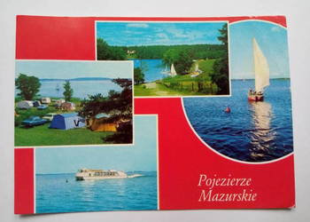 Pocztówka Pojezierze Mazurskie 1979r. PRL-u + Znaczek