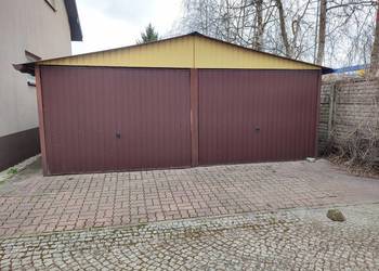 Garaż Blaszany DWUSTANOWISKOWY 5,91m x 7,55m | Bramy Uchylne | Drzwi+Okno |