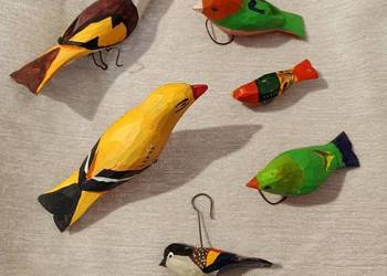 Ptaki / ptaszki kolorowe 6 sztuk