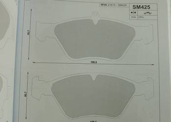 SM425 Klocki hamulcowe kpl. przód OPEL CALIBRA A, KADETT C, OMEGA B, VECTRA