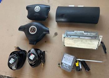 Zestaw airbag poduszka pasy moduł passat b5 fl