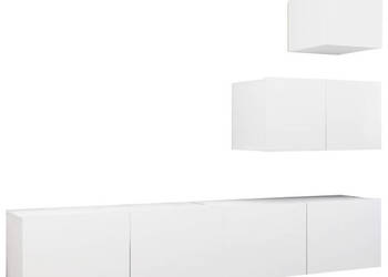4-cz. zestaw szafek TV biały materiał drewnopochodny WM-3078735