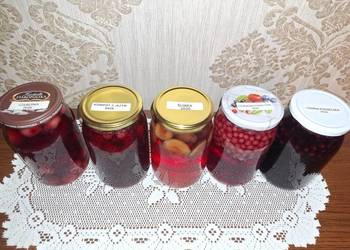 Kompoty z jeżyn, czereśni, śliwek, czerownej porzeczki, czarnej porzeczki