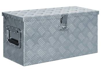vidaXL Aluminiowa skrzynia, 61,5 x 26,5 x 30 cm, srebrna(SKU:142936)