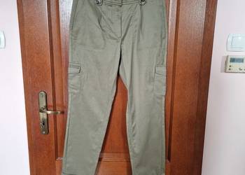 Nowe oliwkowe damskie spodnie cargo bojówki Betty Barclay rozmiar 36 S