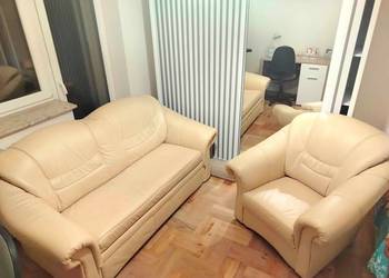 Sofa skórzana rozkładana + Fotel Bydgoska Firma Sofa skórzana rozkładana + Fotel Bydgoska Firma