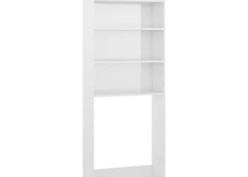 vidaXL Szafka na pralkę, biała, wysoki połysk, 64x24x190 cm(SKU:808410)