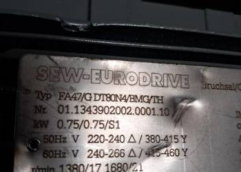 Motoreduktor 0,75 kW/17 obr.