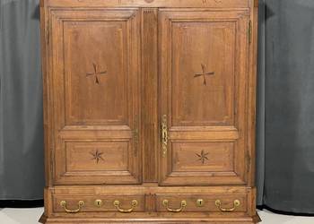 Szafa dwudrzwiowa z litego dębu, intarsje, Niemcy, XIX/XX wiek