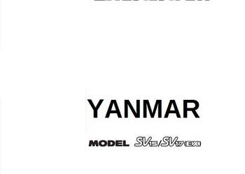 Yanmar  SV15 SV17 instrukcja napraw PL Yanmar  SV15 SV17 instrukcja napraw PL