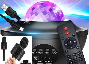 Projektor gwiazd rzutnik lampka nocna led usb pilot. GRATIS MIKROFON