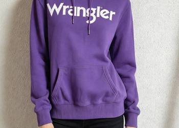Wrangler Fioletowa Bluza damska z kapturem, rozm. M oversize, Bawełna 93%